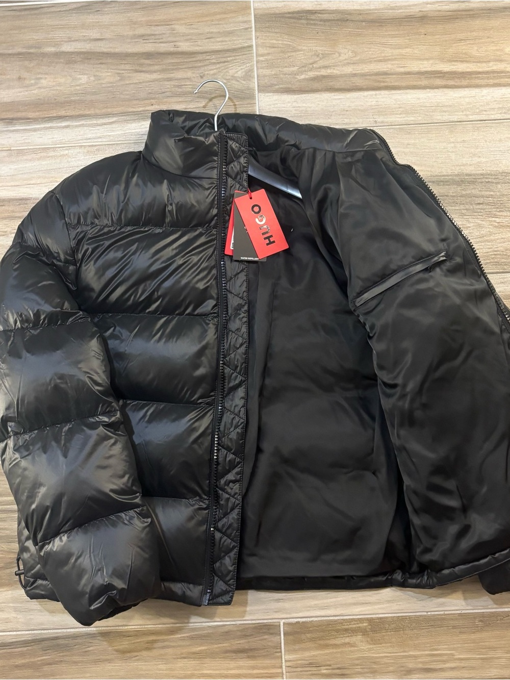 HUGO Men's Black Quilted Puffer Jacket